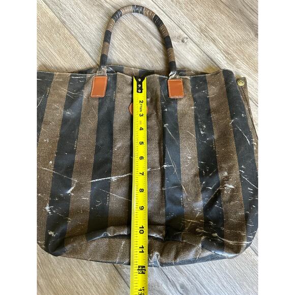 Vintage Fendi Pequin Stripe Small Tote - Picture 15 of 16